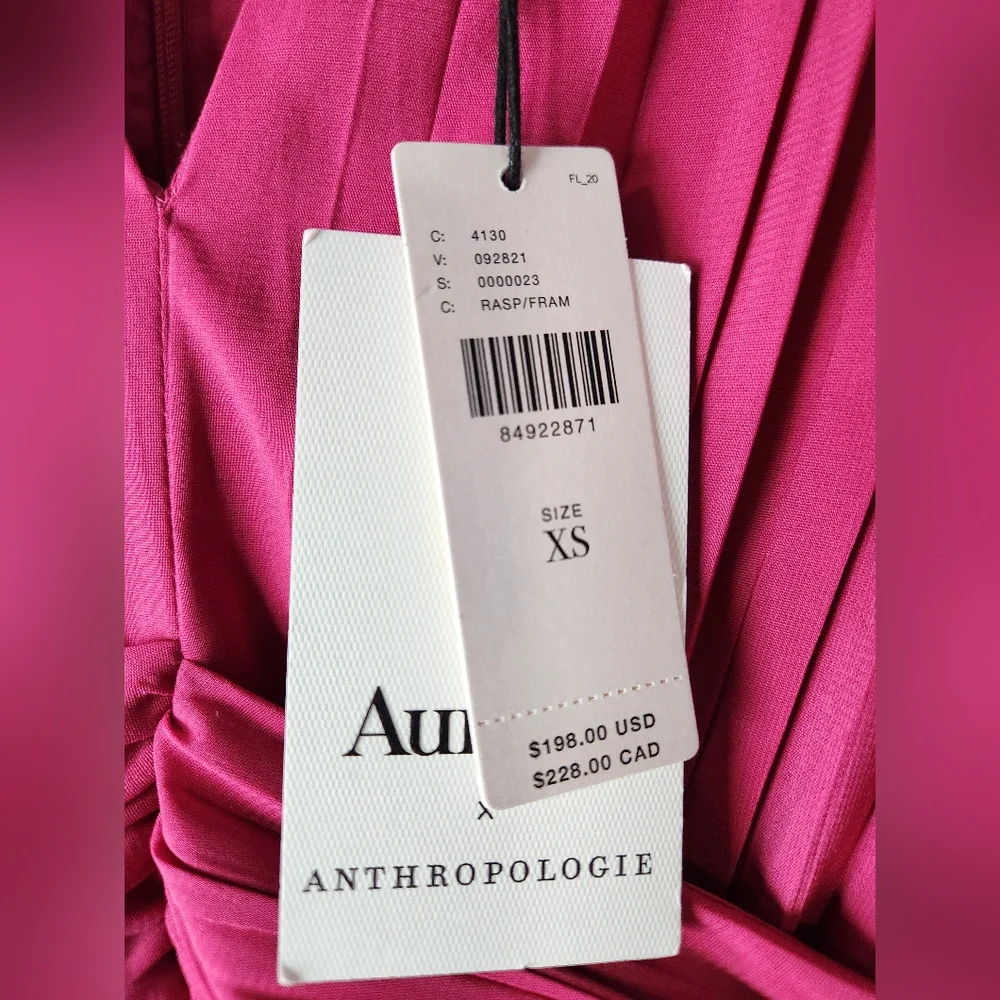 Aureta Anthropologie Raspberry Long Sleeve Dress - Picture 8 of 8